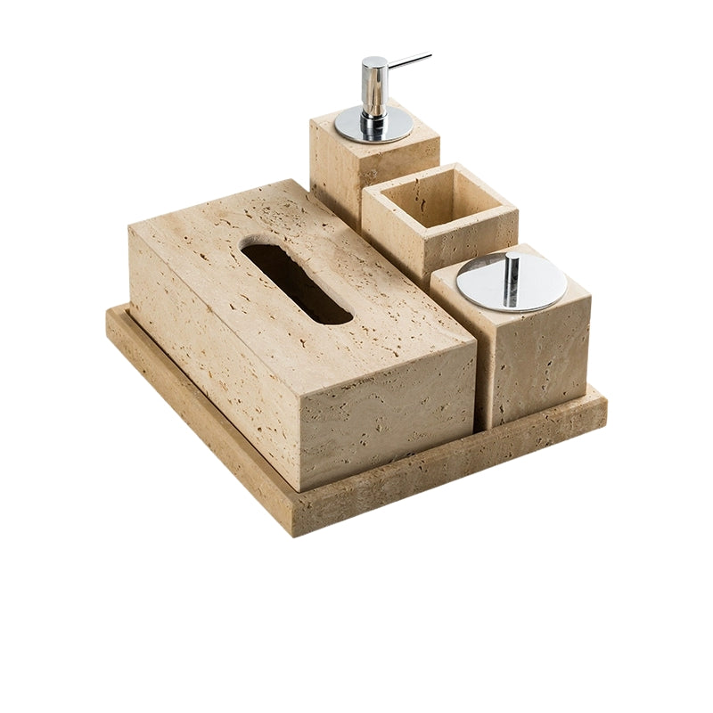 Wabi-Sabi Travertine Bath Collection