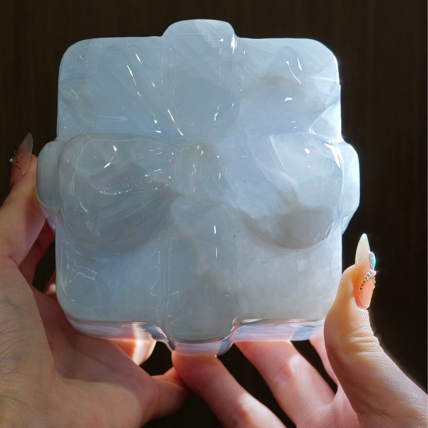 Bow-Tie Natural Marble Storage Jar – Luxury Desktop Decor