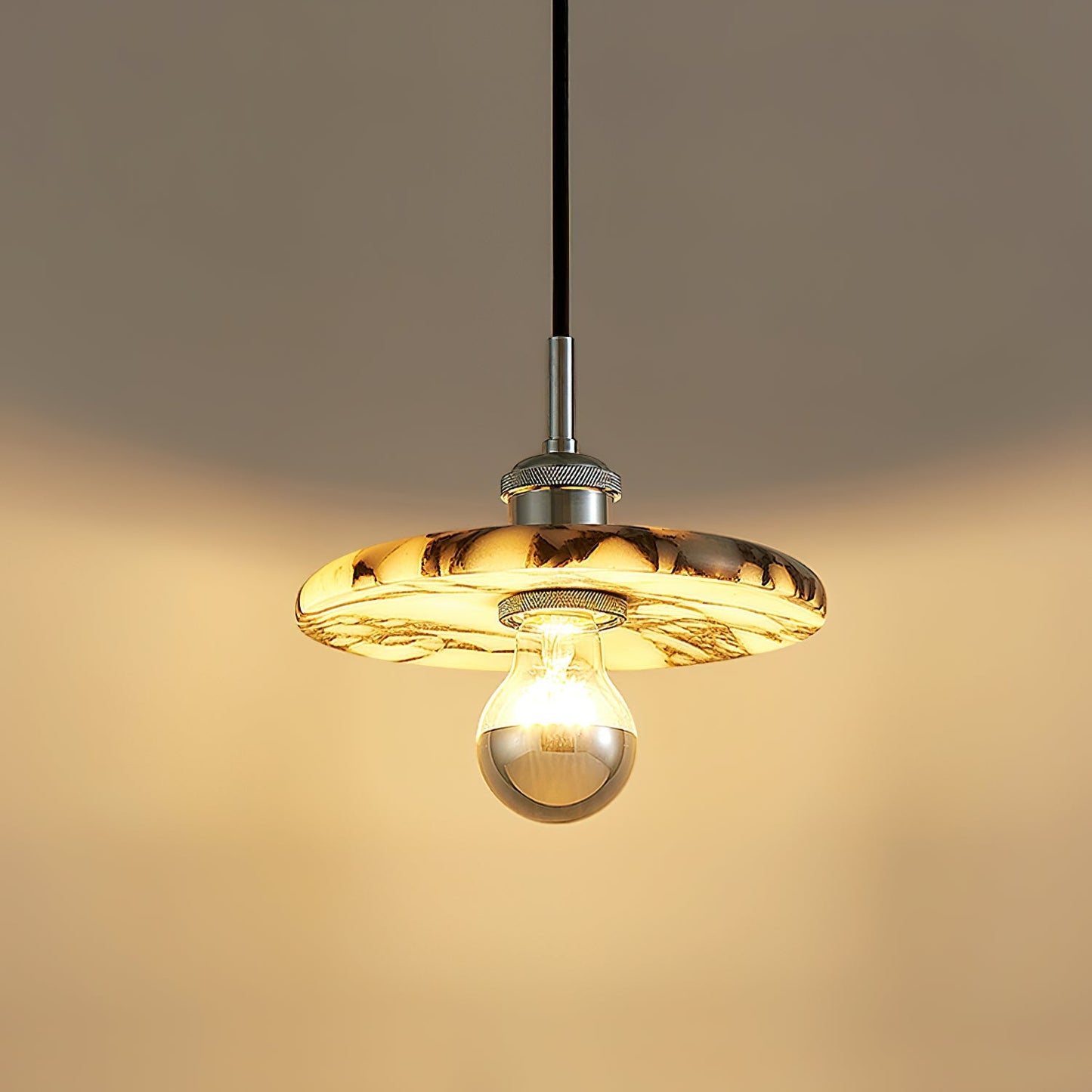 Marble Pendant Lamp – Modern Hanging Light for Dining Room or Living Room