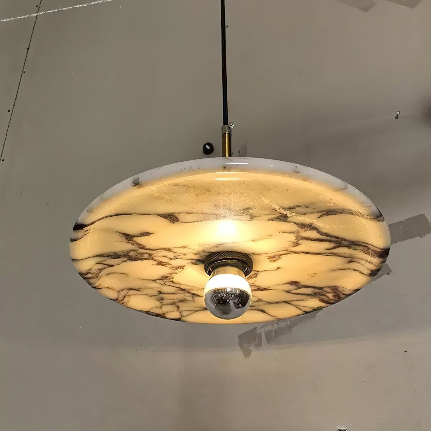 Marble Pendant Lamp – Modern Hanging Light for Dining Room or Living Room
