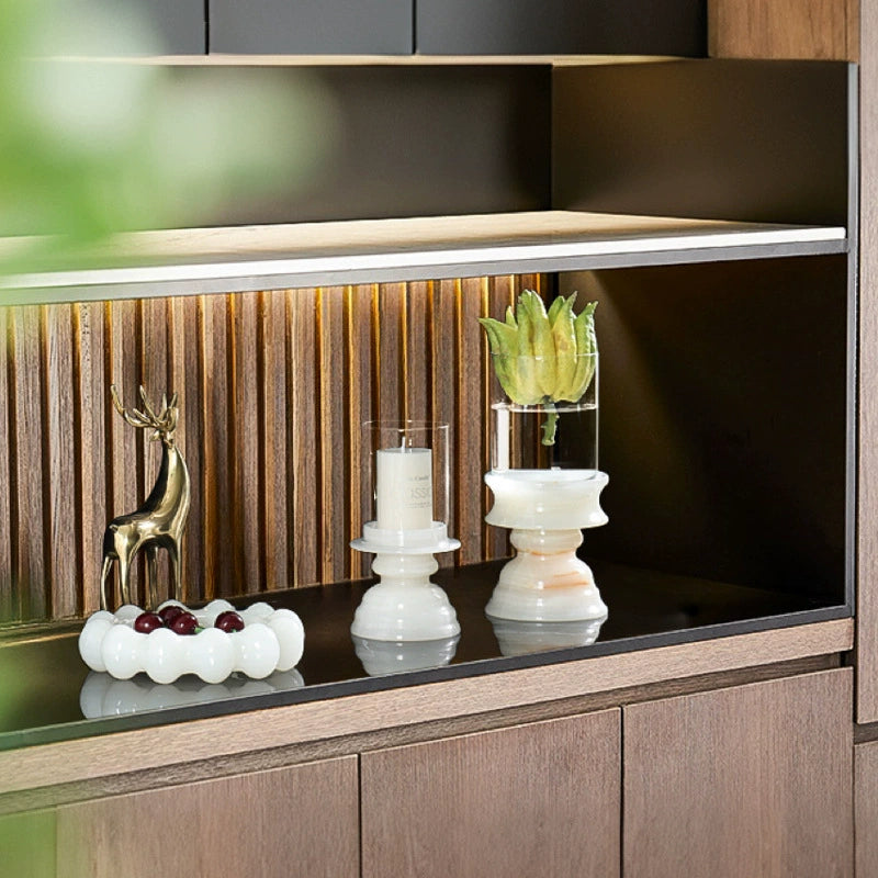 Modern Luxury Marble & Glass Candle Holder - Elevate Home Decor & Gifting