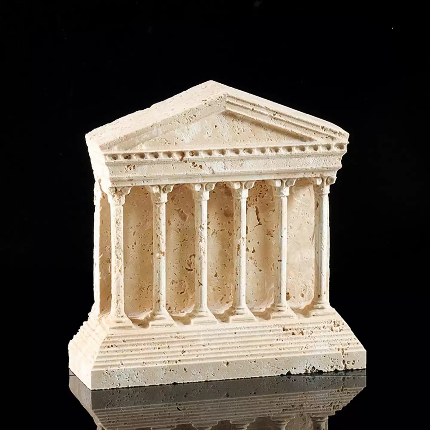 Luxury Travertine Ancient Architecture Sculpture Decor