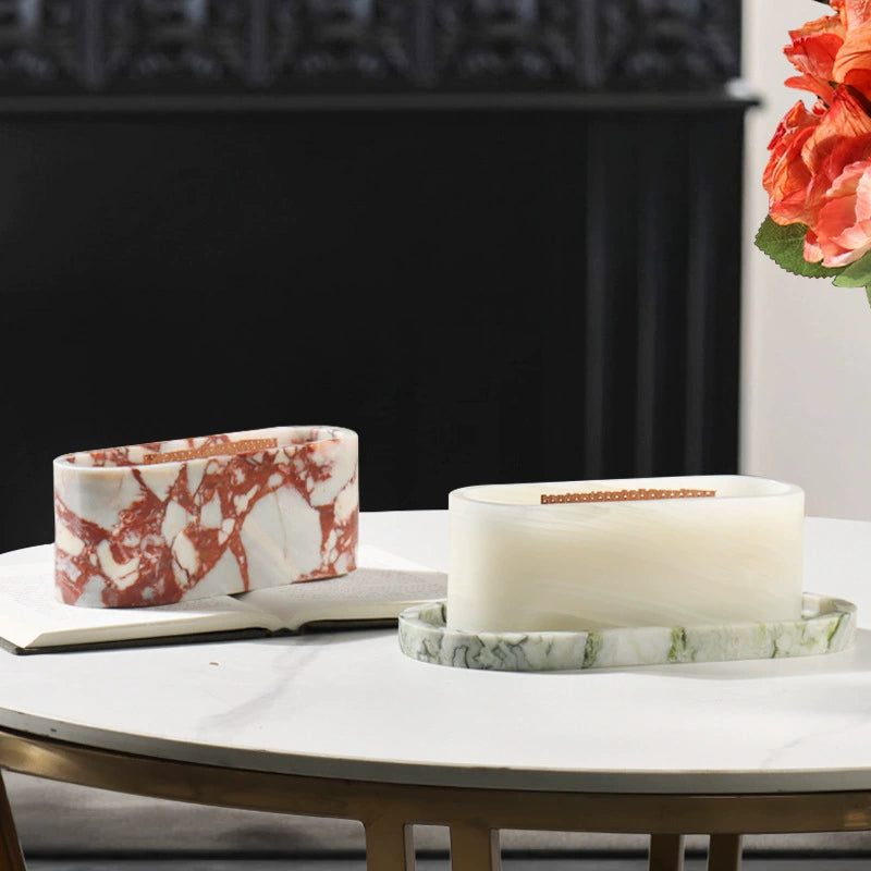 Modern Luxury Natural Marble Candle Cup - Elevate Home & Aromatherapy Decor
