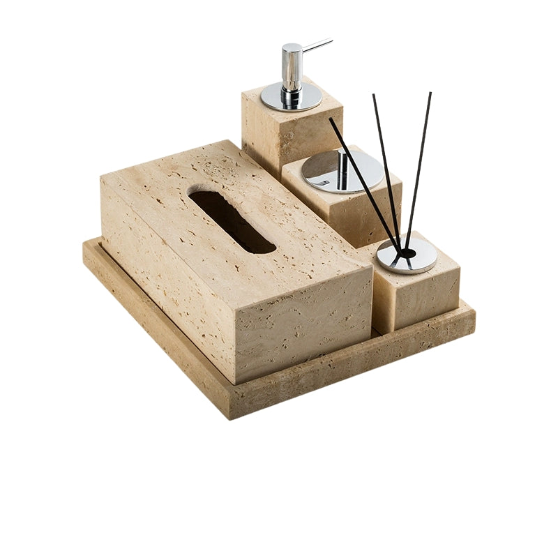 Wabi-Sabi Travertine Bath Collection