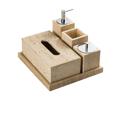 Wabi-Sabi Travertine Bath Collection