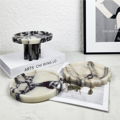 Luxury New Chinese Wabi-Sabi Marble Tray & Home Decor Accent