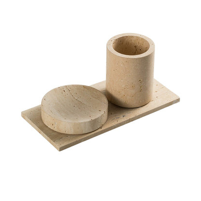 Wabi-Sabi Travertine Bath Collection
