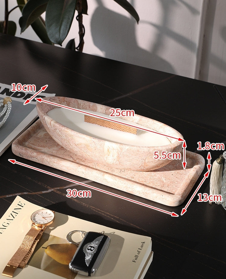 Turkish Shell Pink Marble Luxury Home Decor Collection