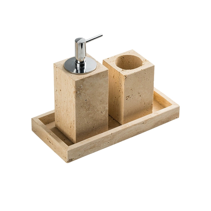 Wabi-Sabi Travertine Bath Collection