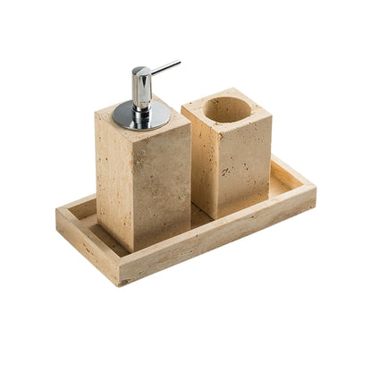 Wabi-Sabi Travertine Bath Collection