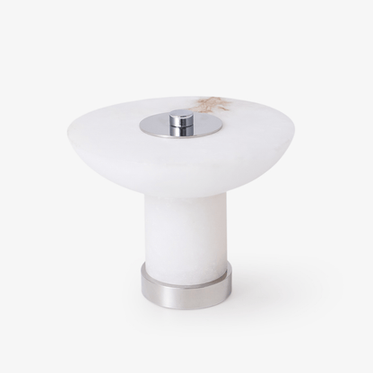 Rechargeable Cordless Table Lamp - Touch-Activated Natural Stone Design with Warm Diffused Glow