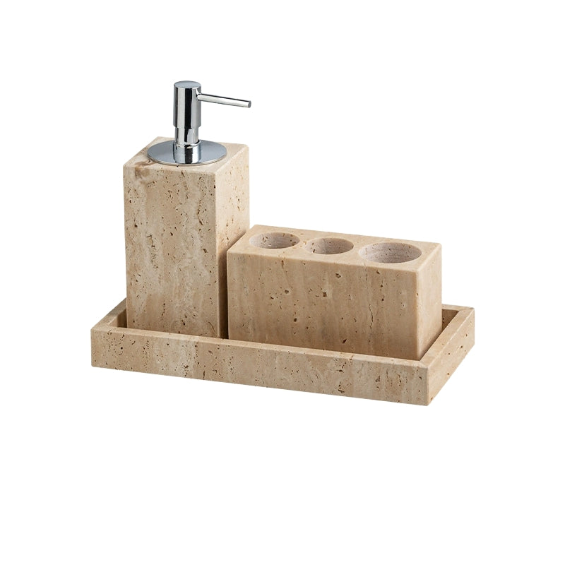 Wabi-Sabi Travertine Bath Collection