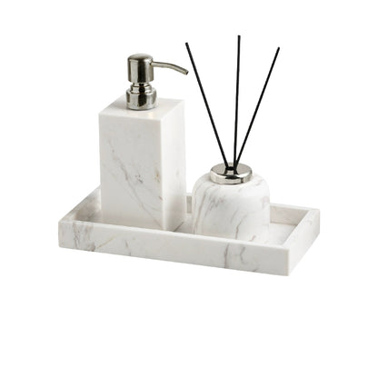 Jazz White Marble Luxury Bath Set - Hotel & Homestay Bathroom Organizer