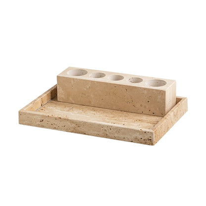 Wabi-Sabi Travertine Bath Collection
