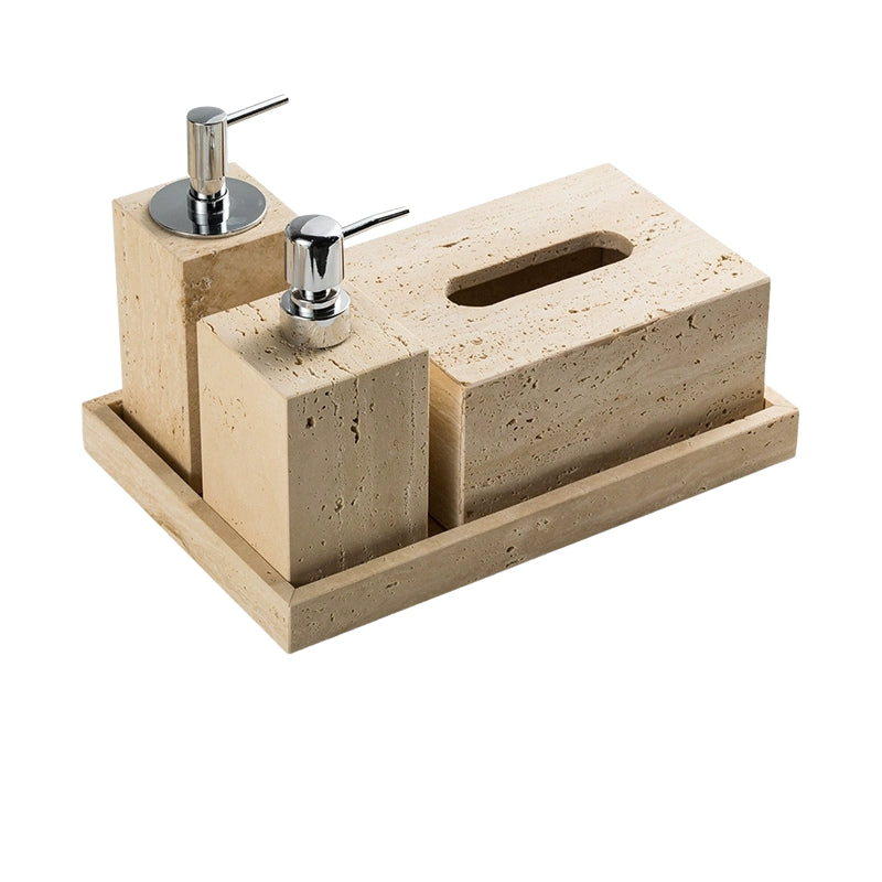 Wabi-Sabi Travertine Bath Collection