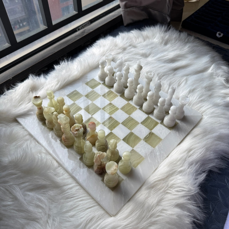 Natural Marble Chess Set – Decor & Parent-Child Interactive Toy