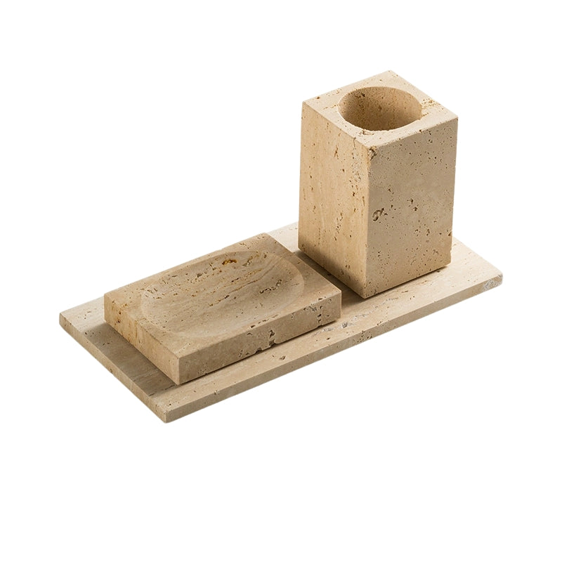 Wabi-Sabi Travertine Bath Collection