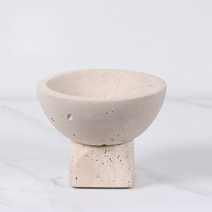 Travertine Fruit Bowl - Nordic Luxury Minimalist Design