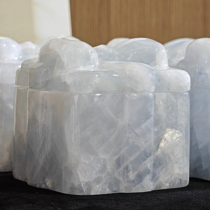 Bow-Tie Natural Marble Storage Jar – Luxury Desktop Decor