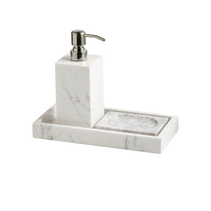 Jazz White Marble Luxury Bath Set - Hotel & Homestay Bathroom Organizer