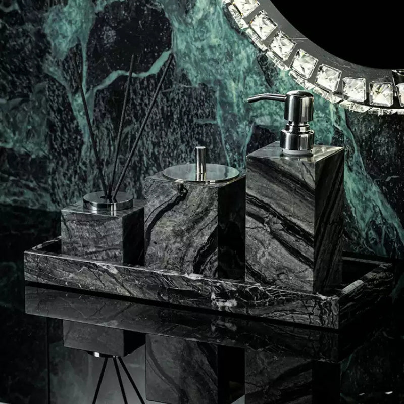 Wood Grain Marble Bath Set - Luxury Hotel & Club Bathroom Organizer