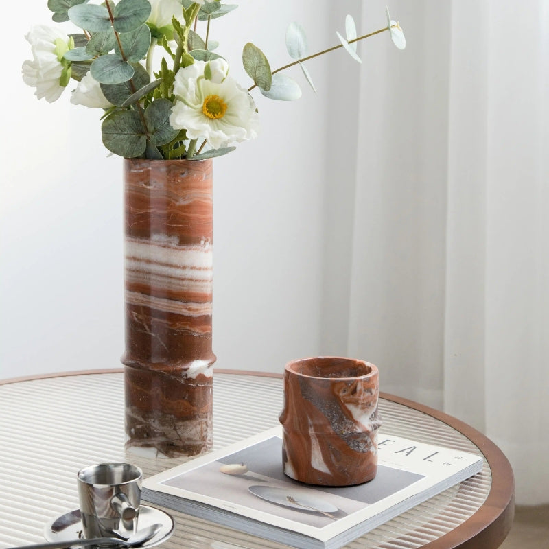 Natural Agate Jade Vases – Minimalist Modern Home Decor