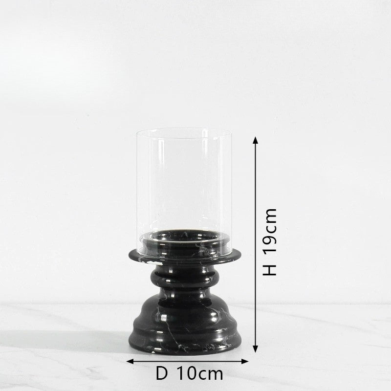 Modern Luxury Marble & Glass Candle Holder - Elevate Home Decor & Gifting