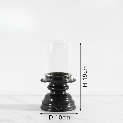 Modern Luxury Marble & Glass Candle Holder - Elevate Home Decor & Gifting