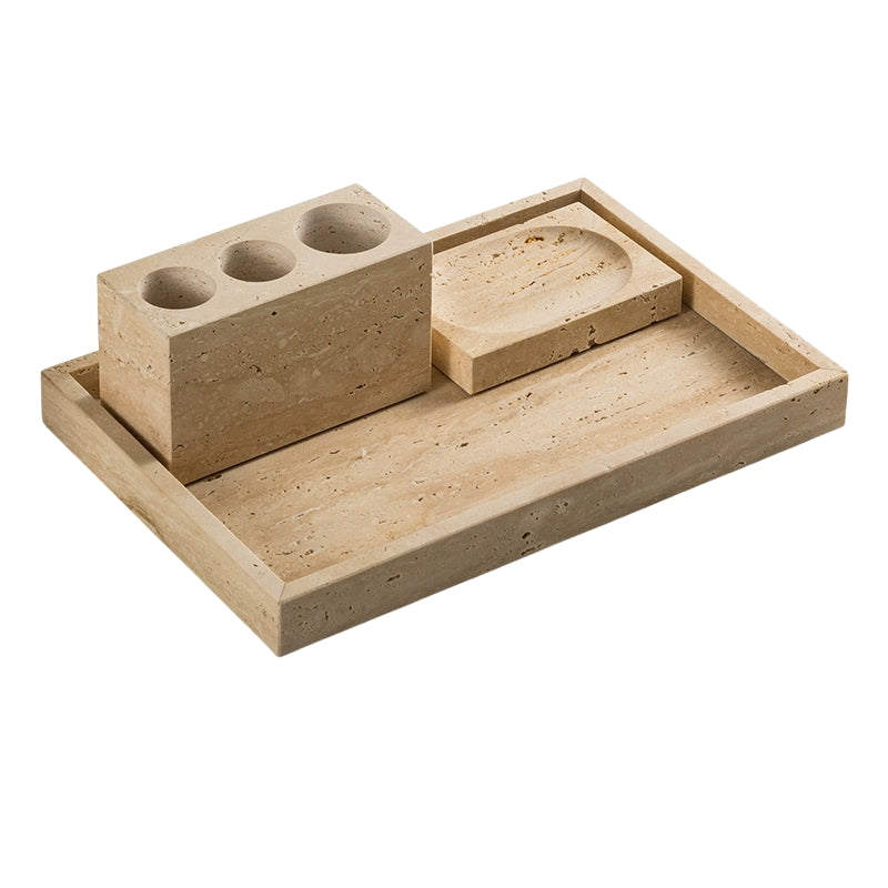 Wabi-Sabi Travertine Bath Collection