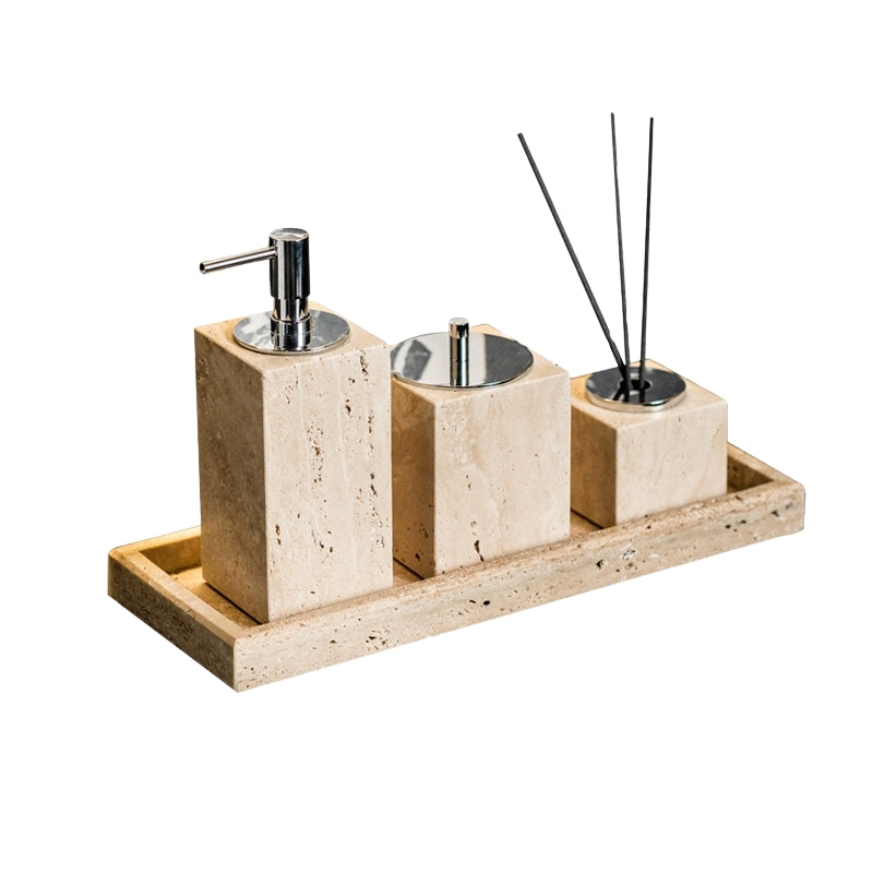 Wabi-Sabi Travertine Bath Collection