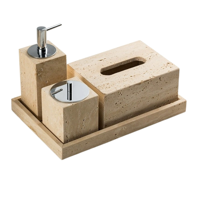 Wabi-Sabi Travertine Bath Collection