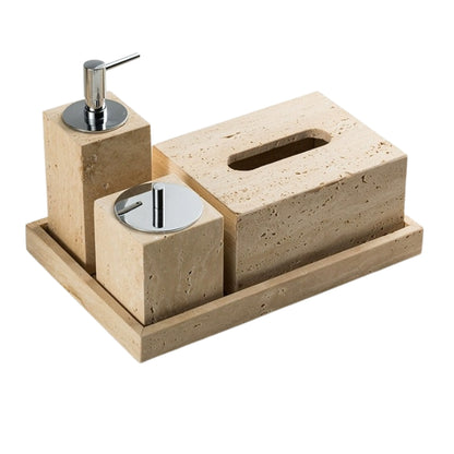 Wabi-Sabi Travertine Bath Collection