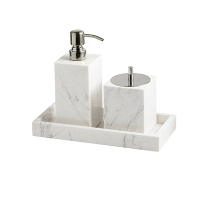 Jazz White Marble Luxury Bath Set - Hotel & Homestay Bathroom Organizer