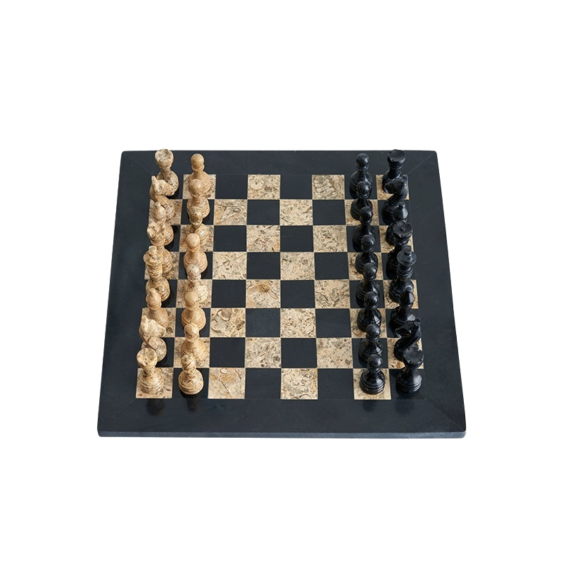 Natural Marble Chess Set – Luxury Modern Living Room Decor