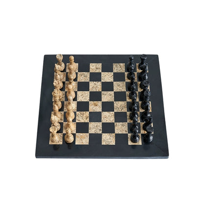Natural Marble Chess Set – Luxury Modern Living Room Decor