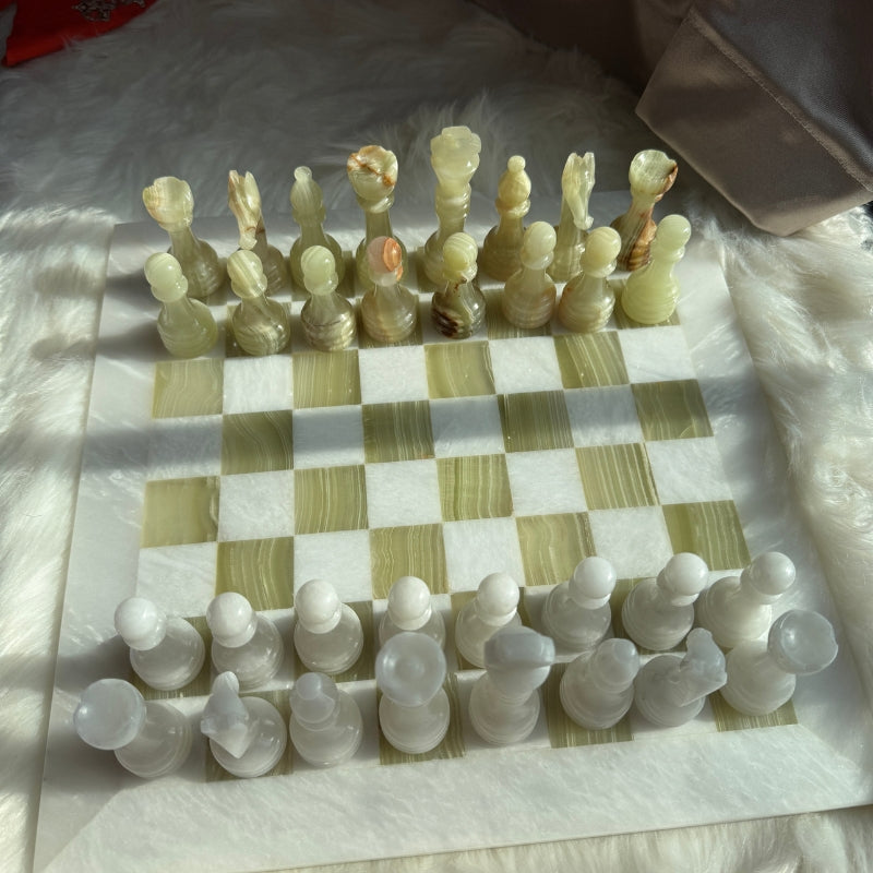 Natural Marble Chess Set – Decor & Parent-Child Interactive Toy