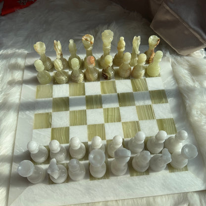 Natural Marble Chess Set – Decor & Parent-Child Interactive Toy