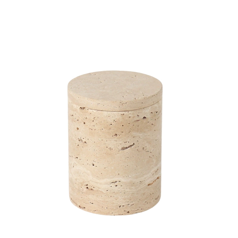 Wabi-Sabi Natural Travertine Jewelry & Storage Box