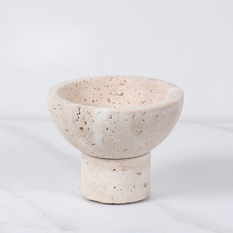 Travertine Fruit Bowl - Nordic Luxury Minimalist Design