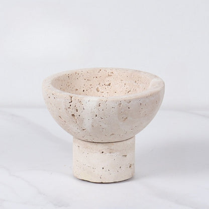 Travertine Fruit Bowl - Nordic Luxury Minimalist Design