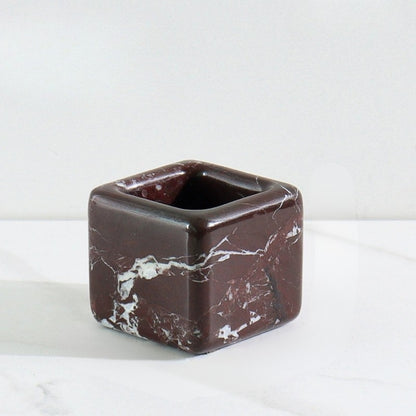 Minimalist Modern Cube Marble Aromatherapy Candle Cup - Elevate Home & Hotel Decor
