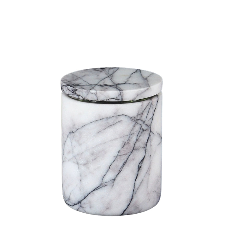 Minimalist Cylindrical Marble Candle Holder