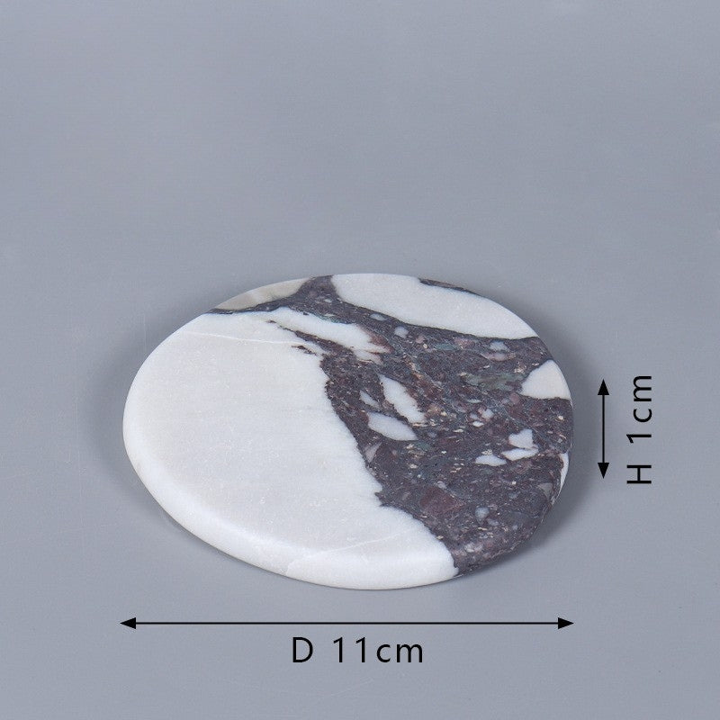 Natural Marble Irregular Coasters – Heat-Resistant Tabletop Decor