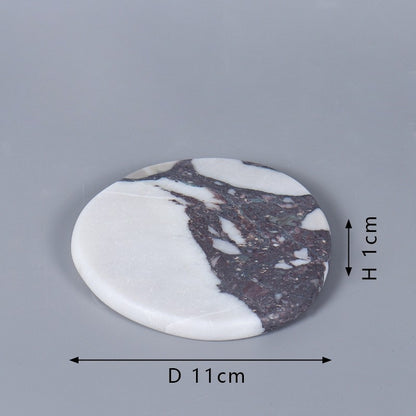 Natural Marble Irregular Coasters – Heat-Resistant Tabletop Decor