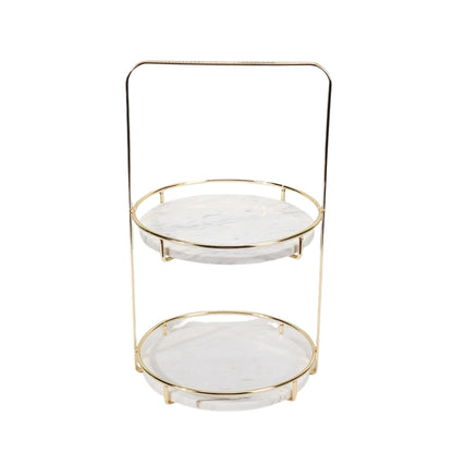 Modern Marble 2 Tier Standing Tray