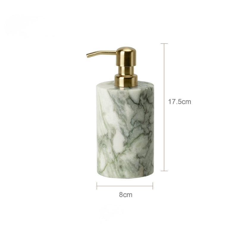 Cold Emerald Marble Mid-Century Bath Set