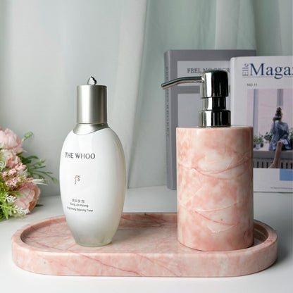 Luxury Handcrafted Pink Marble Bath Set