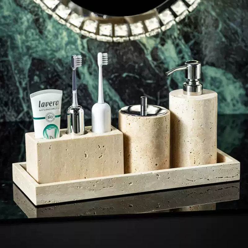 Wabi-Sabi Travertine Bath Collection