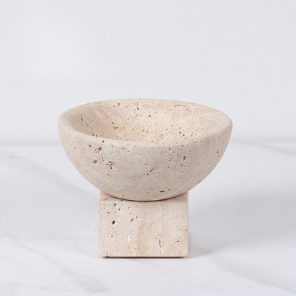 Travertine Fruit Bowl - Nordic Luxury Minimalist Design
