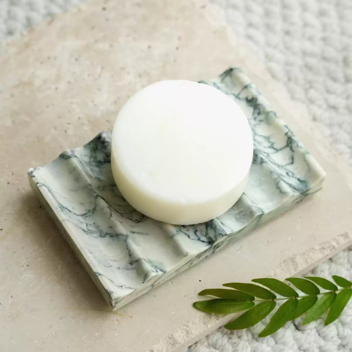 Natural Marble Wave Soap Dish | French Luxury Drainage Soap & Jewelry Tray